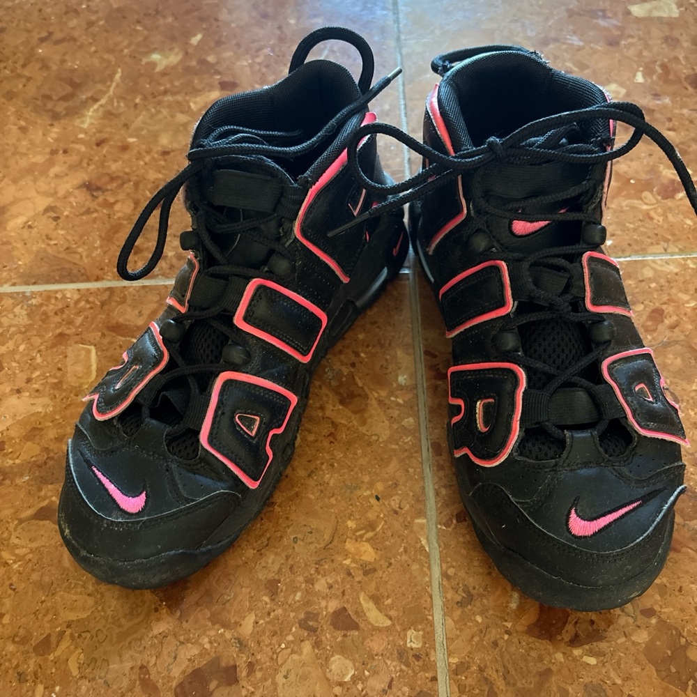 Nike Black Sneakers with Pink Highlights